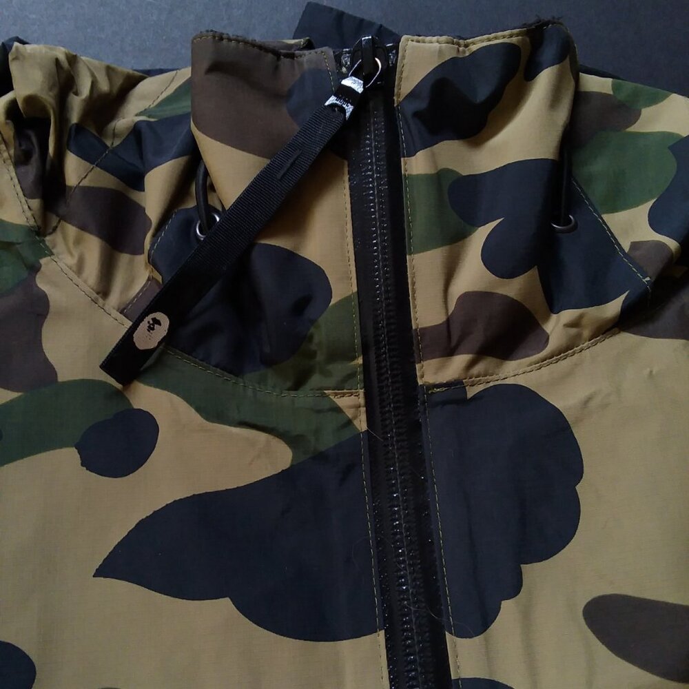 Bape 1st Camo Pertex Shield Rain Windbreaker Jacket Made in Japan - Picture 7 of 16